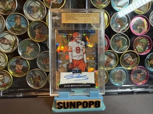 2025 Foglia Metallo 1/1 Jake Briningstool Pre Produzione Proof Cristalli Oro - Foto 1 di 2