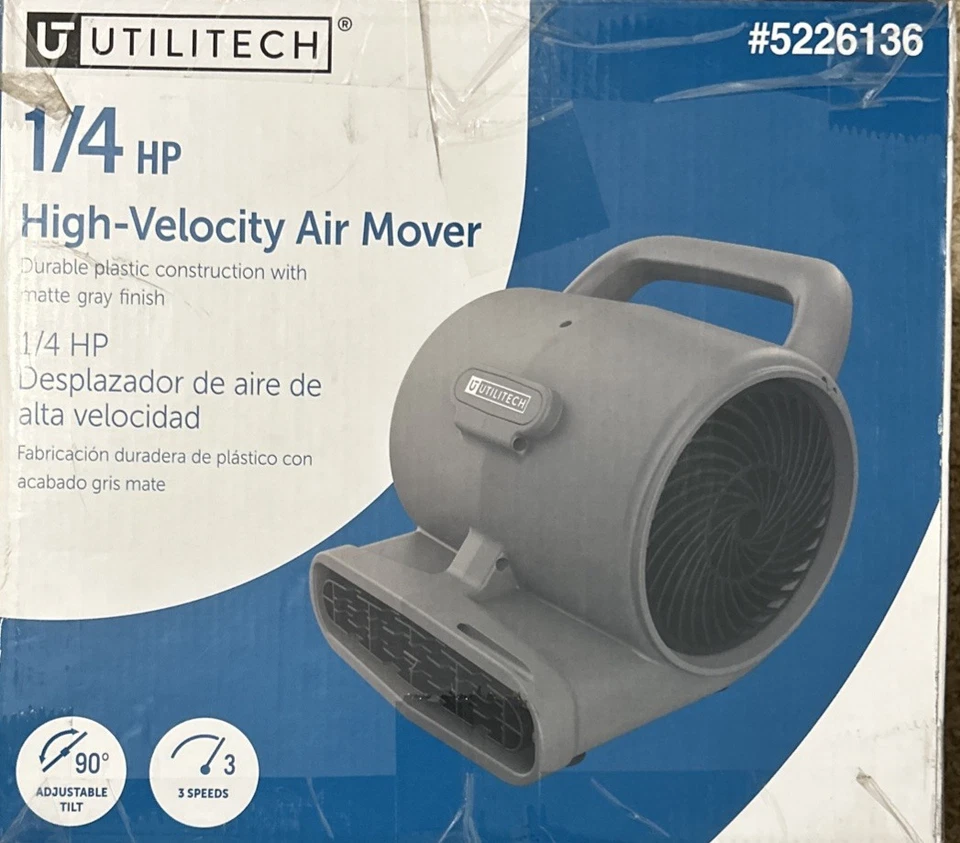 Utilitech 1/4hp High Velocity Air Mover with 3 Variable Speeds 5226136 - Image 1 of 1