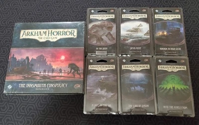 Arkham Horror LCG  Innsmouth Conspiracy  w/ all 6 Mythos Packs - FULL CYCLE NEW - Image 1 of 4