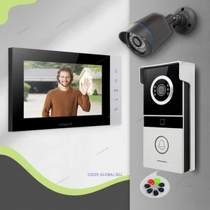 HOMSECUR 7" HD Video Doorphone Intercom Door Bell RFID Keyfobs Door Unlock - Picture 1 of 12