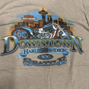 Vintage Harley Davidson T-Shirt Large 2002. Seattle, Washington Made In USA - Bild 1 von 9