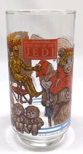 STAR WARS VTG 1983 Burger King Glass Return Of The Jedi, Coca Cola, Ewok, R2-D2 - Picture 1 of 8
