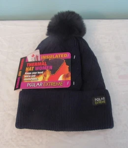 POLAR EXTREME WOMENS INSULATED THERMAL BLACK HAT NEW - Picture 1 of 1