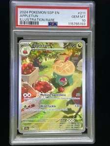 PSA 10 - 2024 S&V Surging Sparks Appletun 211/191 ilustración rara - Imagen 1 de 2