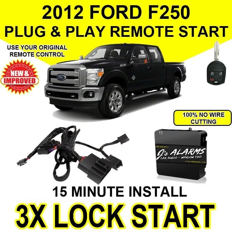 Ford F250 Super Duty 2012 arranque remoto Plug and Play bloqueo 3X fácil hágalo usted mismo Fo1 Foto 1 de 2
