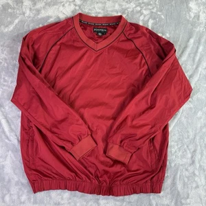 FootJoy Windbreaker Herren Rot Large Jacke Pullover V-Ausschnitt Golf - Bild 1 von 7