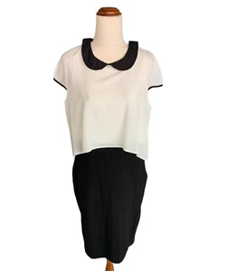 Sandro Ferrone Black & White Womens Dress Medium Size 46 VGC Made in Italy - Picture 1 of 12