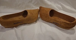 VINTAGE WWII HEERESEIGENTUM HAND CARVED WOODEN SHOES CLOGS - Picture 1 of 22