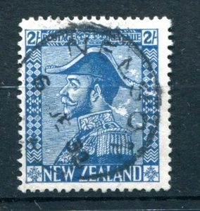 (F032) Neuseeland 1926 GV SG466, 2er tiefblau, feine gebrauchte Kat 70£. Jones Papier - Bild 1 von 1