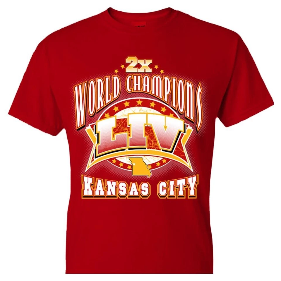 Camiseta Kansas City Football 2020 LIV 2x Champs Foto 1 de 1