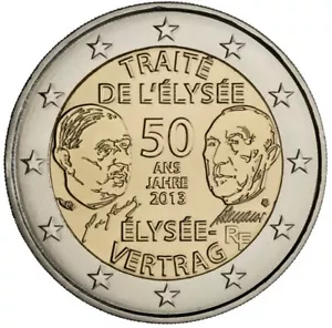 France 2013 UNC coin 2 euro the signing of the Élysée Treaty - Picture 1 of 1