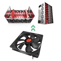 12CM Mining Case Cooling Fan High Speed Dual Ball Bearing Cooling Fan 3000RPM DA