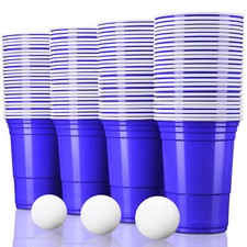 Partybecher Blau Trinkbecher Einwegbecher Plastikbecher Party Beer Pong Red Cups