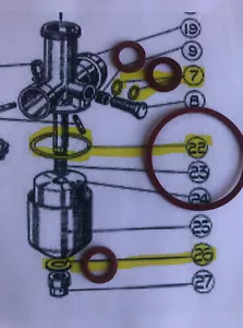 British Seagull Outboard Villiers Carburetor Service Kit Washers New - Picture 1 of 6