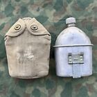 WW1 US M1910 Canteen, Cup, and Cover 1918 Dated  WW1 WWII Undated Cover Used