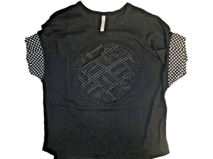 Maison Garcon La Raison Kids Girl Black dot M Size Tee Used 130cm - Picture 1 of 5