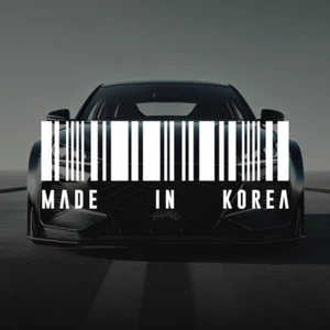 MADE IN KOREA Barcode Decal (Car bumper sticker window cyber kdm kia hyundai) - Picture 1 of 2