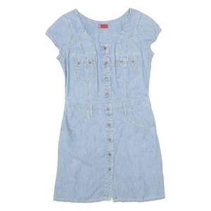 LEVI'S Mädchen Shirtkleid Blau Kurzarm Knielang L - Bild 1 von 6