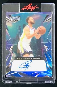 2023 Leaf Vibrance Base Auto Navy Blue Prism Stephen Curry Warriors 4/20 - Picture 1 of 2