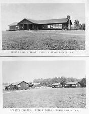 Lot of 2 Vintage RPPC Postcards Wesley Woods Grand Valley PA Pennsylvania