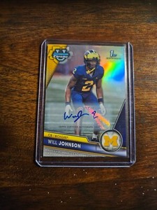 2023 Bowman Chrome University Will Johnson Refractor Auto 456/499 SP #157