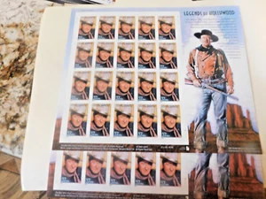 US Sc 3876 John Wayne Legends of Hollywood Bogen mit 20 Briefmarken - Bild 1 von 1