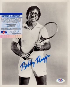 Bobby Riggs Tennis Signed AUTOGRAPH 8 x 10 Photo PSA DNA j2f1c - Picture 1 of 1