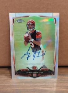 2014 Topps Chrome AJ McCarron Refractor Auto RC #34/150 Cincinnati Bengals - Bild 1 von 2