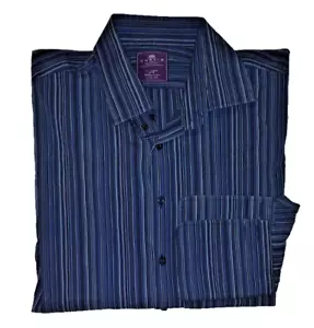 Camisa a rayas con puños franceses Hawes & Curtis para hombre con botones talla XXL - Imagen 1 de 4