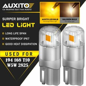 AUXITO W5W 175 2825 168 194 T10 LED Parking Light Bulbs Bright Yellow Amber EOA