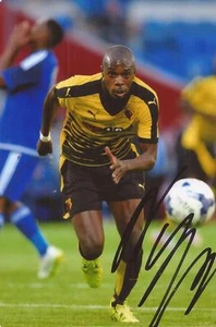 WATFORD: ALLAN NYOM SIGNED 6x4 ACTION PHOTO+COA - Picture 1 of 1