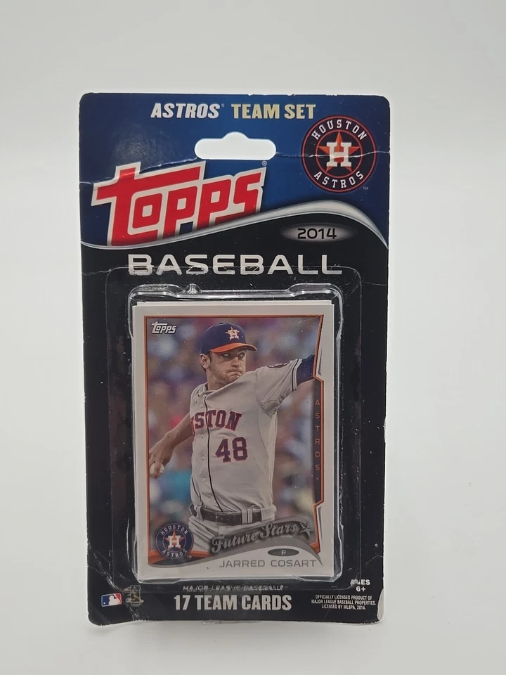 2014 Topps 棒球休斯顿 ASTROS 球队套装 Blister Pack 17 张卡 — 第 1/2 张图片