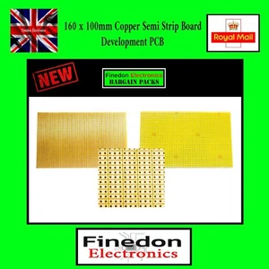 160 x 100mm PCB Stripboard Semi Strip Board Development PCB Prototyping - Picture 1 of 3