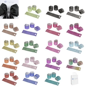 25 Colored Rhinestone Bow Covers - 8 Row - wedding chair sash reusable - Picture 1 of 18