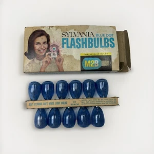 Sylvania Blue Dot Vintage Flashbulbs Press 25B - 11 New Bulbs In Box - Picture 1 of 5