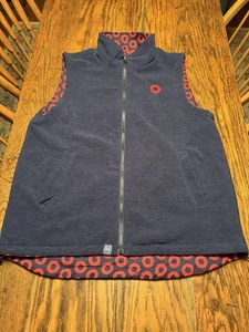 Section 119 Phish Reversible Fleece Vest Doughnut Fishman Sz Large EXC.! - Picture 1 of 9