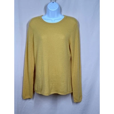 Suéter Casual Clásico CASHMERE by Charter Club M Amarillo Dorado Bastante Lujo  Foto 1 de 4