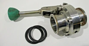 Tri Clover 2" Stainless Sanitary Butterfly Valve w/Pull Handle Alfa Laval (B) - Picture 1 of 7