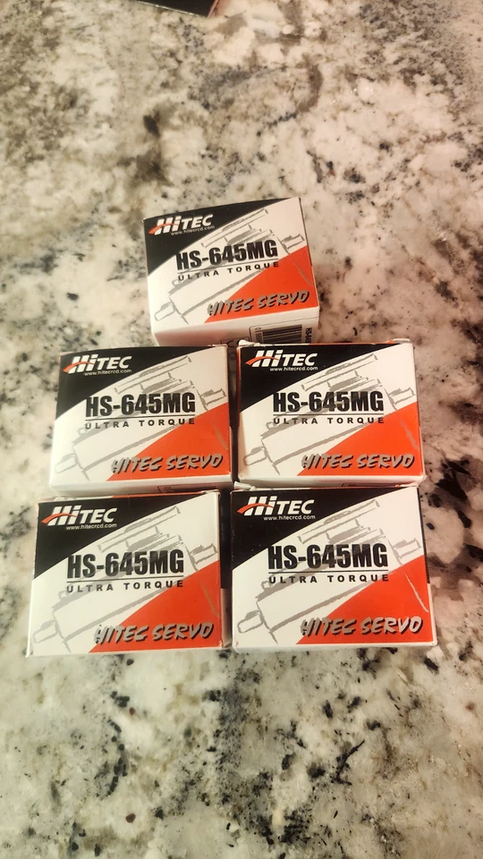 Hitec HS-645MG High Torque 2BB Metal Gear Servo 6-PACK HS645MG / HS645 / 645MG - Image 1 of 1