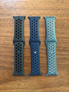 Bracelet sport authentique Apple Watch Nike+ série 1-10/SE convient 38/40/41/42 mm taille S/M - Photo 1 sur 7