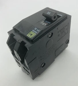 Disyuntor amarillo enchufable Square D QO220 2 polos 20 amperios 120 240 V AC tipo QO - Imagen 1 de 13