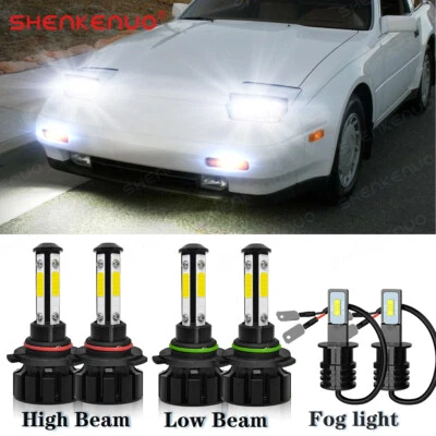 For Nissan 300ZX 1990-96 6000K LED Headlight High Low + Fog Lights Bulbs Combo - Image 1 of 4