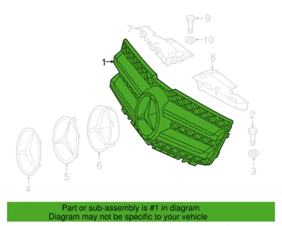 Mercedes Benz Genuine GLK250 GLK350 2013-2015 Radiator Grille 20488030839982 Foto 1 de 3