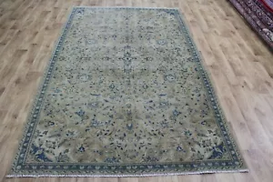 ANTIGUA ALFOMBRA PERSA TEÑIDA BEIGE Y AZUL DISEÑO FLORAL 257 x 160 CM - Imagen 1 de 12