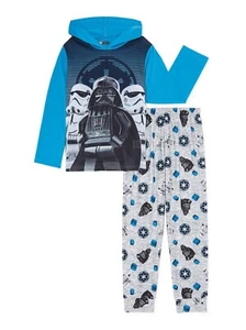 Lego Star Wars Darth Vader 2 PC Long Sleeve Hooded Pajama Set Boy Size 8  - Picture 1 of 1