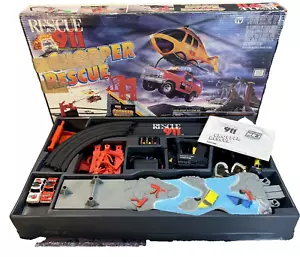 MARCHON HO - Rescue 911 Chopper Rescue - Electric Slot Car Racing Set - Complete - Picture 1 of 13