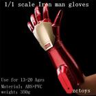 1:1 Tony Stark Gloves The Avengers Iron Man Led Light Hand Laser Wareable Toys