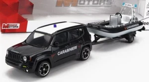 MODELLINO AUTO STATICO JEEP RENEGADE CARABINIERI CON CARRELLO GOMMONE 2017 1/43 - Foto 1 di 3