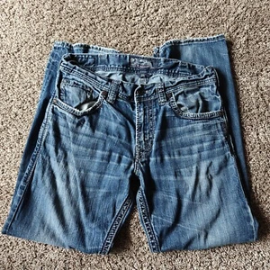 Silver Jeans Co. Zac Relaxed Fit Straight Leg Jeans Men's Size 32X30 - Picture 1 of 7