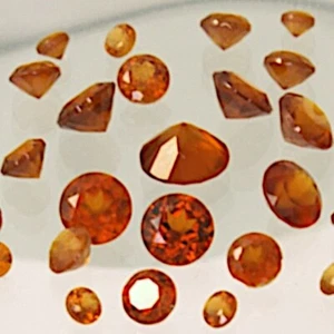 Natural Orange Hessonite Garnet Gemstone 2mm 3mm 4mm 5mm 6mm Loose Round Faceted - Picture 1 of 8